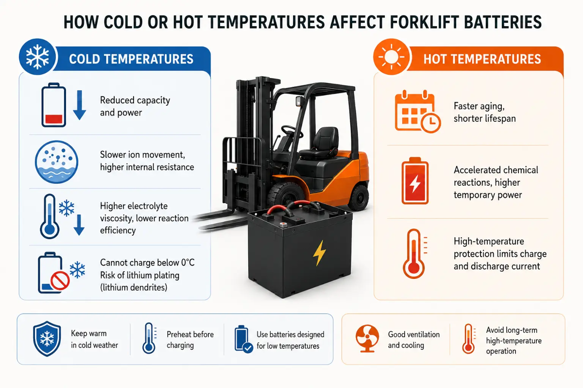 How Cold Or Hot Temperatures Affect Forklift Batteries How Cold Or Hot Temperatures Affect Forklift Batteries